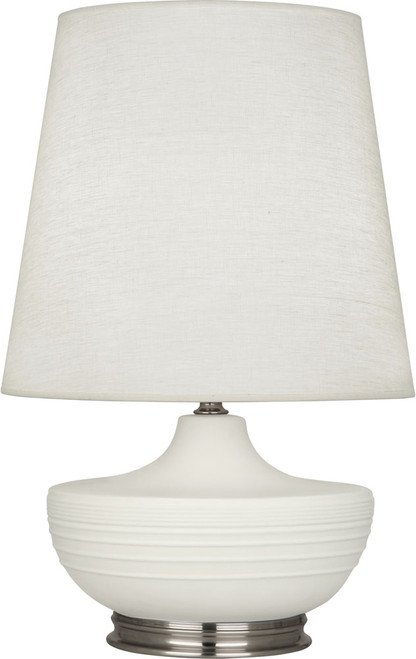 Robert Abbey MATTE-LILY-NOLAN-TABLE-LAMP Nolan Contemporary Matte Lily Glazed Ceramic Table Lighting 