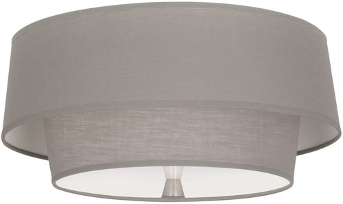 Robert Abbey SG144 Decker Modern Polished Nickel Flush Mount Light Fixture 