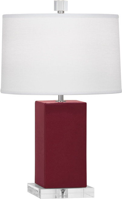 Robert Abbey SM990 Harvey Modern Sugar Plum Glazed Ceramic Table Top Lamp 