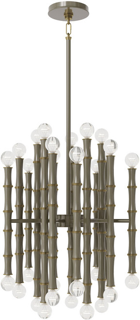 Robert Abbey ST48 Kane Contemporary Smokey Taupe Mini Chandelier Light 