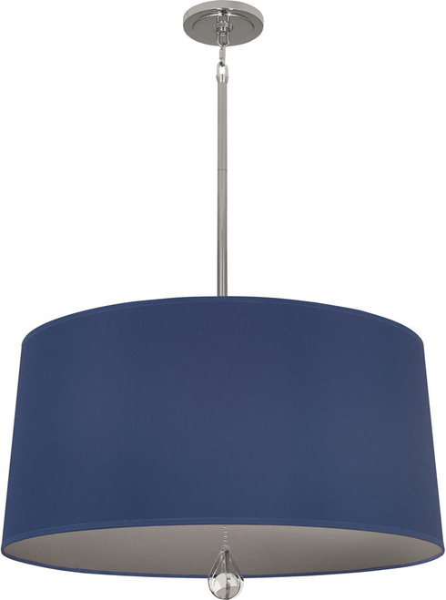 Robert Abbey WB328 Custis Contemporary Polished Nickel Drum Pendant Light Fixture 
