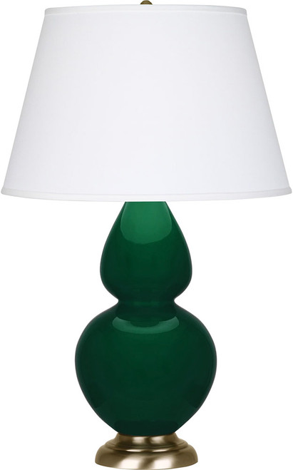 Robert Abbey DOUBLE-JUNGLE-PEARL-TABLE-LAMP Double Gourd Modern Jungle Glazed Ceramic Table Top Lamp 