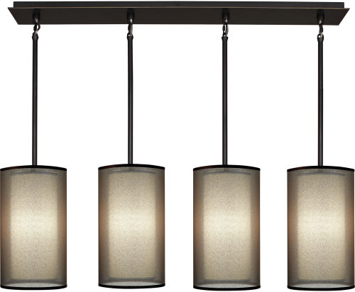 Robert Abbey Z2155 Saturnia Contemporary Deep Patina Bronze Multi Pendant Light 
