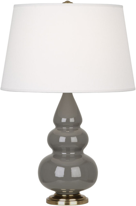 Robert Abbey TRIPLE-ASH-PEARL-ACCENT-LAMP Triple Gourd Contemporary Ash Glazed Ceramic Table Lamp 