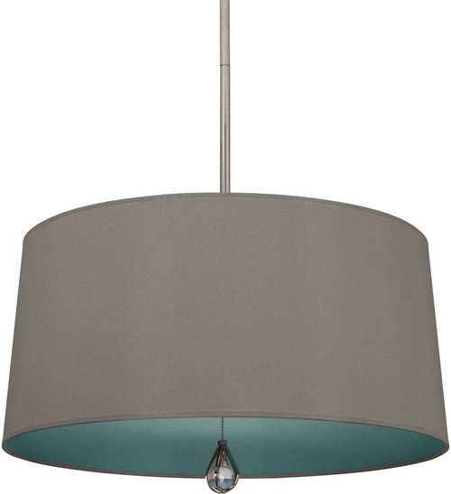 Robert Abbey WB331 Custis Modern Polished Nickel Drum Drop Lighting 