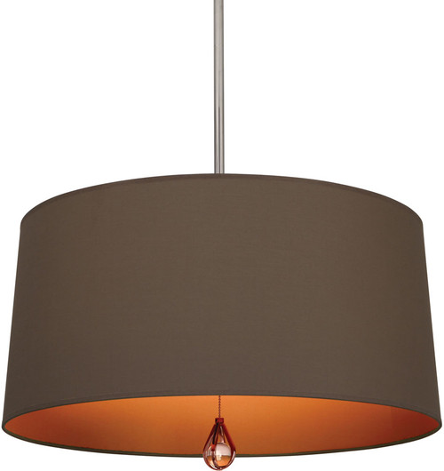 Robert Abbey WB336 Custis Contemporary Polished Nickel Drum Hanging Lamp 