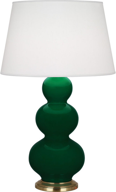 Robert Abbey TRIPLE-JUNGLE-PEARL-TABLE-LAMP Triple Gourd Contemporary Jungle Glazed Ceramic Table Top Lamp 
