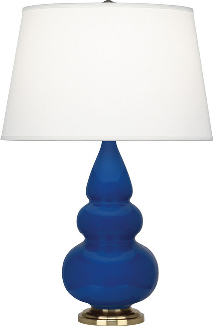 Robert Abbey TRIPLE-COBALT-PEARL-ACCENT-LAMP Triple Gourd Modern Cobalt Glazed Ceramic Table Lighting 