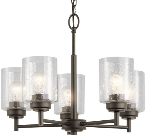Kichler Lighting 44030OZ Winslow Modern Olde Bronze Mini Chandelier Light 