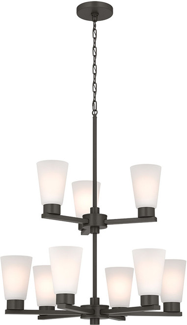 Kichler Lighting 52438OZ Stamos Modern Olde Bronze Ceiling Chandelier 
