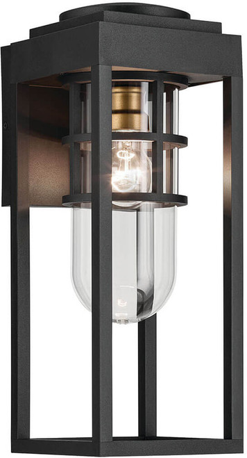 Kichler Lighting 59138BKT Hone Contemporary Textured Black 18" Outdoor Wall Lighting Fixture 