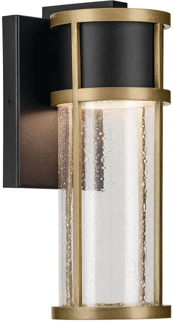 Kichler Lighting 59139BKT Camillo Modern Textured Black LED 12" Outdoor Wall Sconce Light 