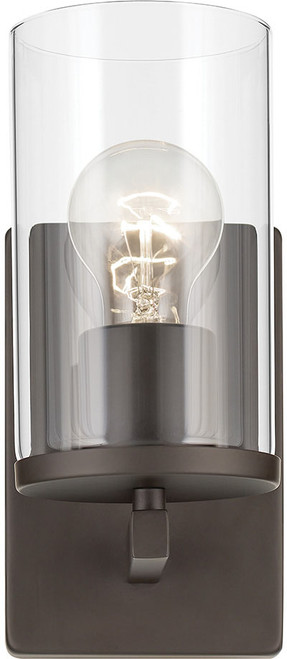 Kichler Lighting 45495OZCLR Crosby Contemporary Olde Bronze Wall Sconce Lighting 