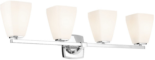 Kichler Lighting 55217CH Marant Contemporary Chrome 4-Light Bathroom Vanity Lighting 