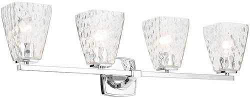 Kichler Lighting 55217CHWTR Marant Modern Chrome 4-Light Bathroom Sconce 