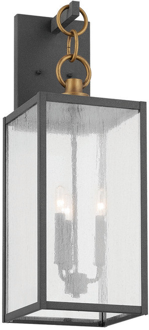 Kichler Lighting 59009WZC Lahden Modern Weathered Zinc Outdoor Wall Sconce 