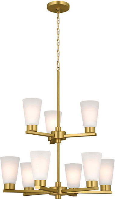 Kichler Lighting 52438BG Stamos Modern Brushed Gold Hanging Chandelier 