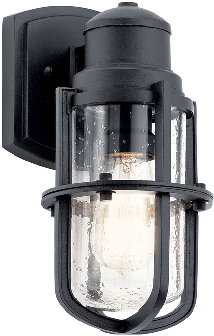 Kichler Lighting 49857BKT Suri Contemporary Textured Black Outdoor Wall Lighting 