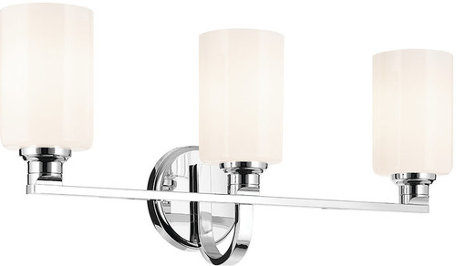 Kichler Lighting 55226CH Gioe Contemporary Chrome 3-Light Bathroom Lighting Fixture 
