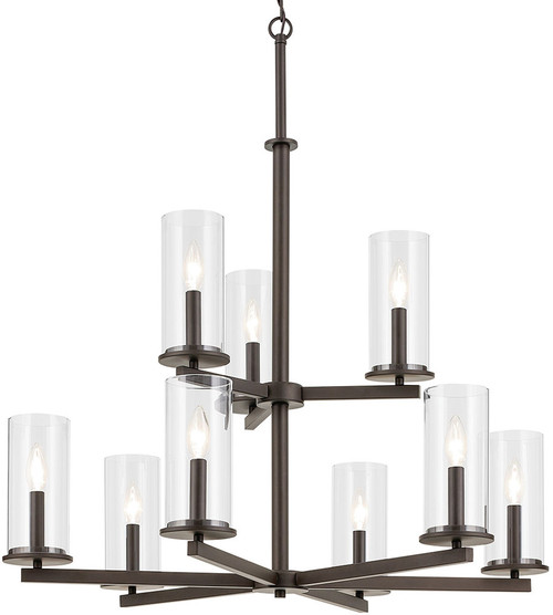 Kichler Lighting 44014OZ Crosby Contemporary Olde Bronze Hanging Chandelier 