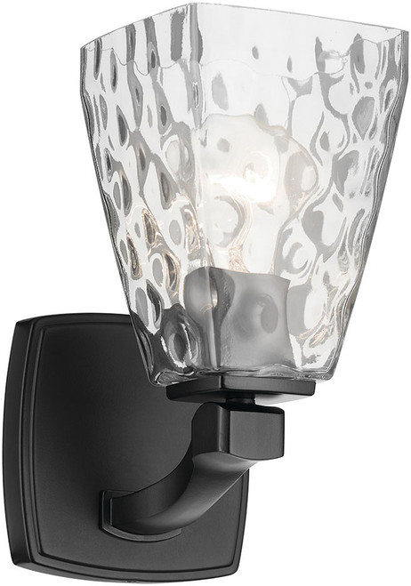 Kichler Lighting 55214BKWTR Marant Contemporary Black Wall Light Sconce 