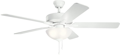 Kichler Lighting 330017MWH Basics Pro Select Matte White 52" Ceiling Fan 