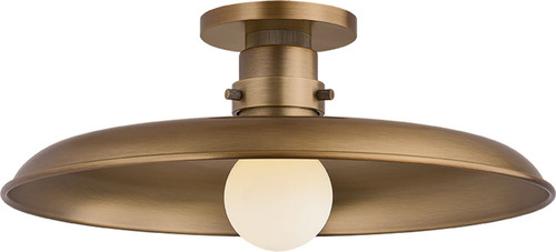 Troy Lighting C3216-PBR Rainhill Contemporary Patina Brass Ceiling Light Fixture 