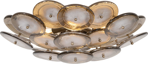 Troy Lighting C5220-PBR Wassama Modern Patina Brass Ceiling Light Fixture 
