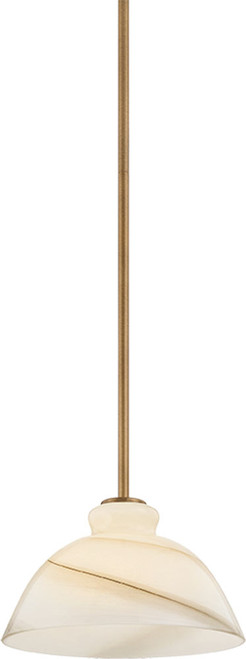Mitzi by Hudson Valley H1183701S-PBR Dessi Modern Patina Brass 12" Pendant Light Fixture 