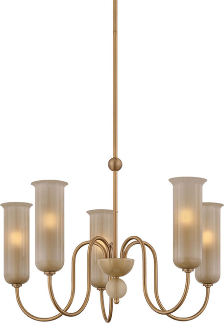 Mitzi by Hudson Valley H1165805-PBR Alessandra Modern Patina Brass Lighting Chandelier 