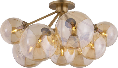Troy Lighting C1048-PBR Santee Contemporary Patina Brass Overhead Lighting 