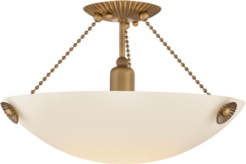 Mitzi by Hudson Valley H1185601-PBR Vivienne Modern Patina Brass Overhead Light Fixture 