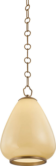 Mitzi by Hudson Valley H1169701S-PBR Maliah Modern Patina Brass Mini Hanging Lamp 