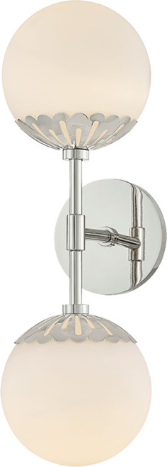 Mitzi by Hudson Valley H193102-PN Paige Contemporary Polished Nickel Sconce Lighting 