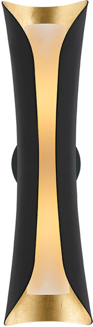 Mitzi by Hudson Valley H315102L-GL/BK Josie Modern Gold Leaf / Black Wall Sconce 