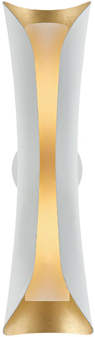 Mitzi by Hudson Valley H315102L-GL/WH Josie Modern Gold Leaf / White Lamp Sconce 