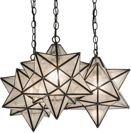 Meyda Lighting 215080 Moravian Star Contemporary Oil Rubbed Bronze Multi Pendant Lighting Fixture 