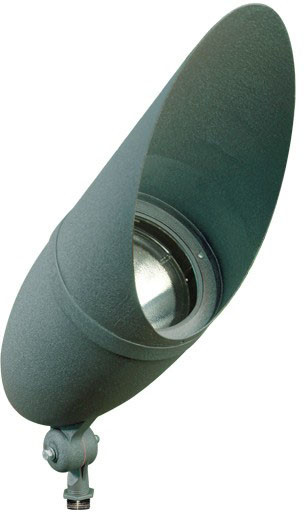 Dabmar DPR41-L25F-G-HOOD Green LED Powder Coated Cast Aluminum Spot Light 