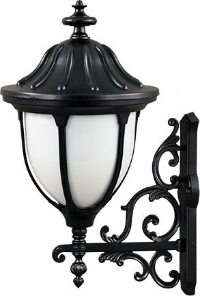 Dabmar GM545-L18-B Modern Black LED Outdoor Lamp Sconce 