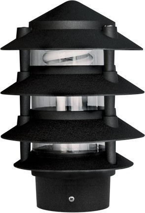 Dabmar D5100-L6-3B-B Black LED Outdoor Landscape Light Pagoda Light 