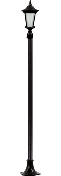 Dabmar GM1121-L6-B Modern Black LED Cast Aluminium Exterior Post Light 