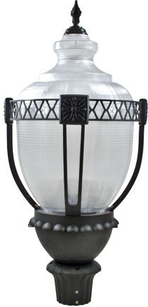 Dabmar GM660-L54-B Modern Black LED Cast Aluminium Outdoor Post Light Fixture 
