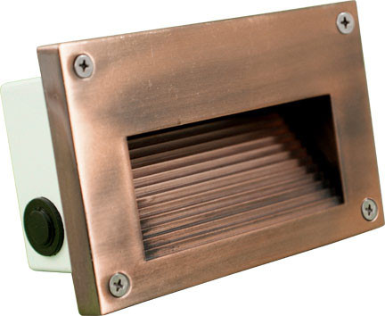 Dabmar LV655-L3-ACP Antique Copper LED Cast Aluminium Exterior Step Light 