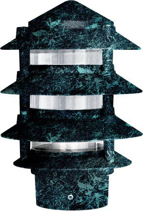Dabmar D5100-L12-3B-VG Verde Green LED Exterior Landscape Light Pagoda Light 