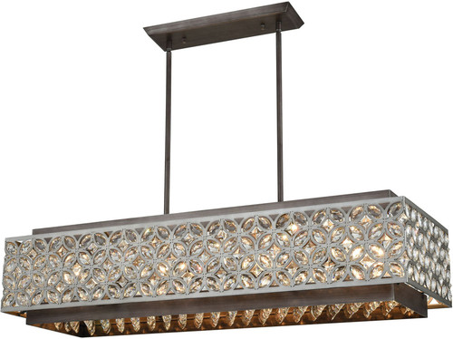 Atlas Lighting and Home ATL-CL11031-SV Rosslyn Weathered Zinc / Matte Silver Island Lighting 