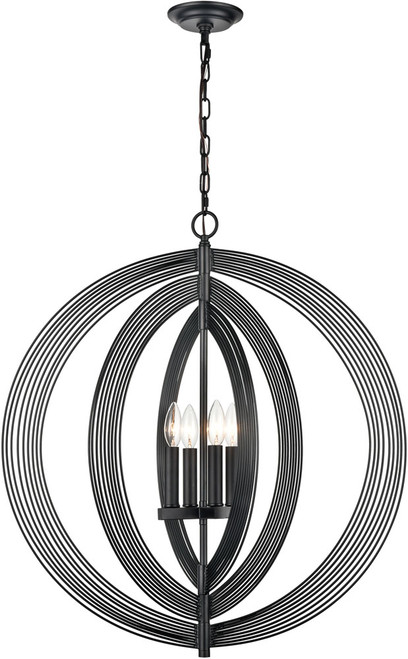 Atlas Lighting and Home ATL-CL11281-BK Orme Modern Matte Black Drop Lighting Fixture 