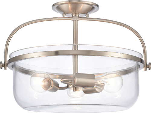 Atlas Lighting and Home ATL-CL11921-NK Wentworth Modern Brushed Nickel Overhead Lighting Fixture 