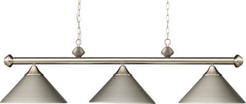 Atlas Lighting and Home CL11008-NK Casual Traditions Retro Satin Nickel Kitchen Island Lighting 