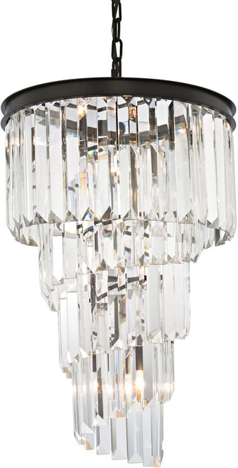 Atlas Lighting and Home ATL-CL11283-BZ Palacial Contemporary Crystal Oil Rubbed Bronze Pendant Light 