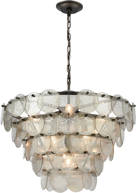 Atlas Lighting and Home ATL-CL11982-BZ Airesse Modern Bronze / Silver Mercury Pendant Light 